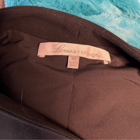 Lovers + Friends Black High Low Hem Blazer Size Medium Open Front Minimalist - Picture 5 of 7